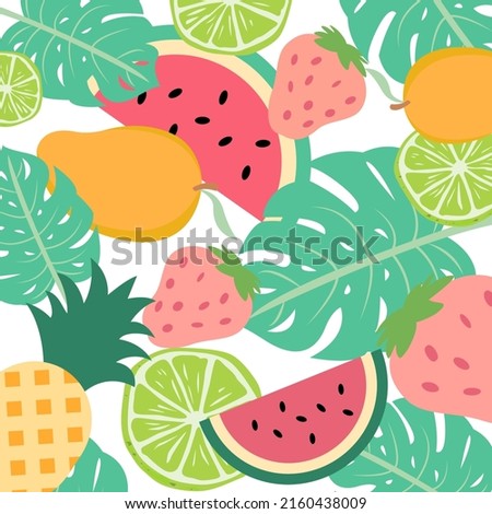Summer Nature And Fruity Background Illustration