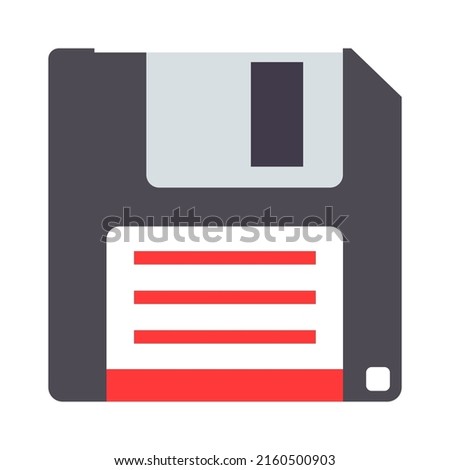 Floppy disk icon vector flat design on white background