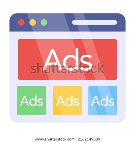 Trendy vector design of web ad