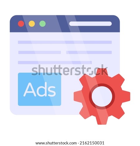 Trendy vector design of web ad management