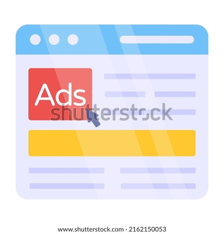 Trendy vector design of web ad
