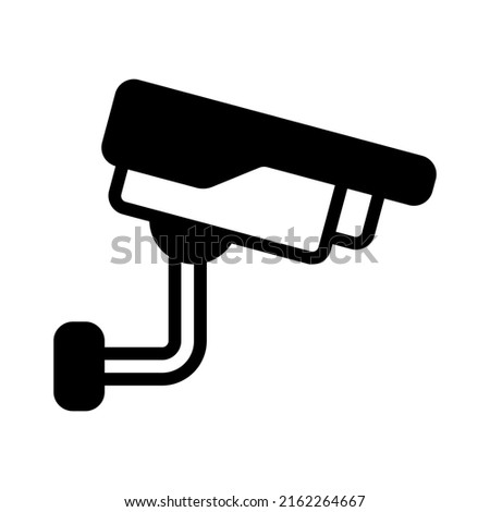 security camera icon with solid line style. Suitable for website design, logo, app and UI. Based on the size of the icon in general, so it can be reduced.