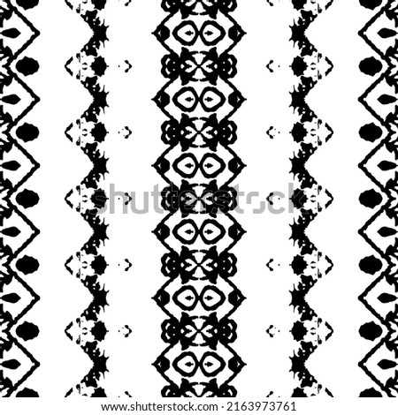 Simple Native Ink Batik. Black Geometric Pattern. Black Dark Scribble Textile. Seamless Stripe Ink Pattern. Abstract Dyed Print. Tribal Ink Doodle Vector. Abstract Dark Vector. African Zig Zag Pattern