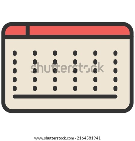 Planner calendar or organizer flat vector icon
