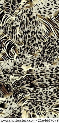 A combination of leopard and texture used seamless pattern.