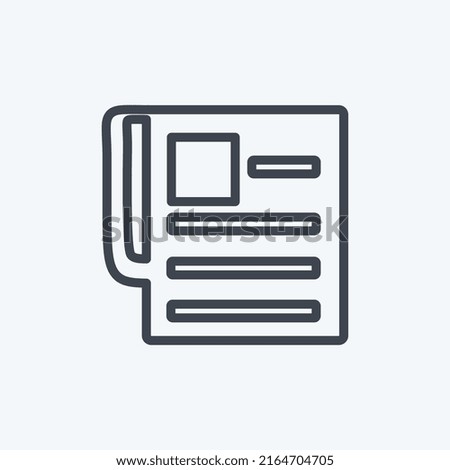 Icon News paper. suitable for Education symbol. line style. simple design editable. design template vector. simple symbol illustration
