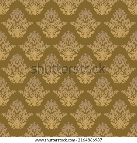 Vector damask seamless pattern element. Classical luxury old fashioned damask ornament, royal Victorian seamless texture for wallpapers, textile, wrapping. Exquisite floral baroque template