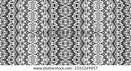 Black Color Bohemian Pattern. Gray Colour Ikat Doodle Texture. Abstract Design Ikat Pattern. Simple Tribal Line Brush. Ethnic Ink Scribble Batik. Ethnic Hand Batik. Seamless Ink Scribble Design.
