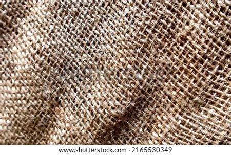 Burlap sackcloth for background texture.