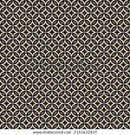 Geometric Indonesian Batik Kawung Motif. Seamless pattern.
