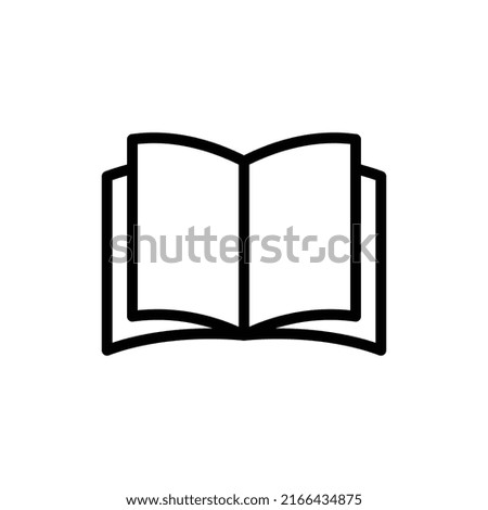 Library Icon. Line Art Style Design Isolated On White Background