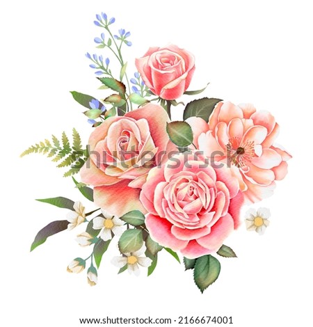 watercolor Floral  design for background