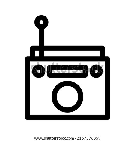 radio icon or logo isolated sign symbol vector illustration - high quality black style vector icons
