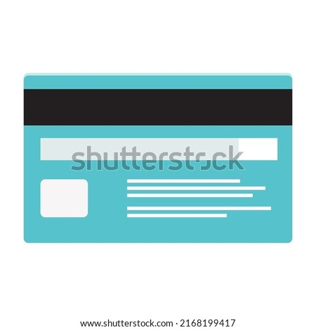 Abstract credit card template with magnetic stripe. Vector illustration isolated on white background. Financial transactions, online payment, banking, shopping concept. For web, mobile app, design 