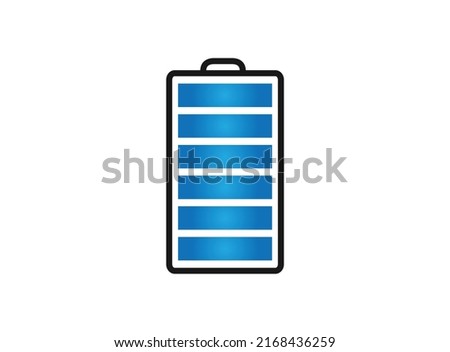 Battery icon in trendy flat design. Electricity icon symbol vector illustration