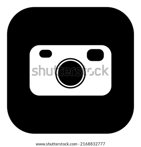 Camera and app icon on white
