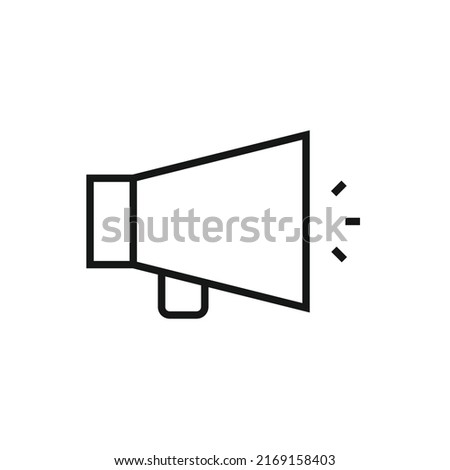 Megaphone line icon. Vector illustration isolated on white background. using for website or mobile app