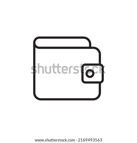 wallet icon vector, line wallet vector, wallet illustration