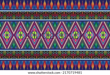 Background with an ethnic ikat pattern Abstract ethnic ikat pattern Traditional fabric design in Indonesia and other Asian countries
