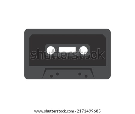 Simple Cassette Tape and Audio Cassette Illustration