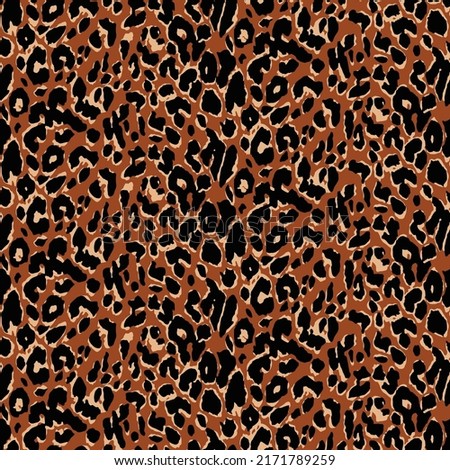 Leopard skin pattern, animal leather seamless design