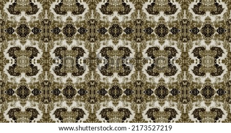 Brown Color Vintage Pattern. Abstract Watercolor Repeat Pattern. Beige Color Bohemian Batik. Ethnic Geometric Brush. Seamless Grunge Ikat Batik. Abstract Geo Wave. Rustic Grunge Vintage Textile.
