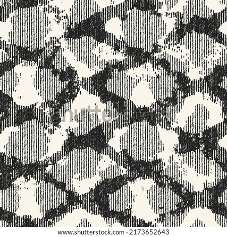 Monochrome Grunge Grain Stroke Textured Pattern