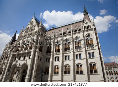Parliament building in Budapest 