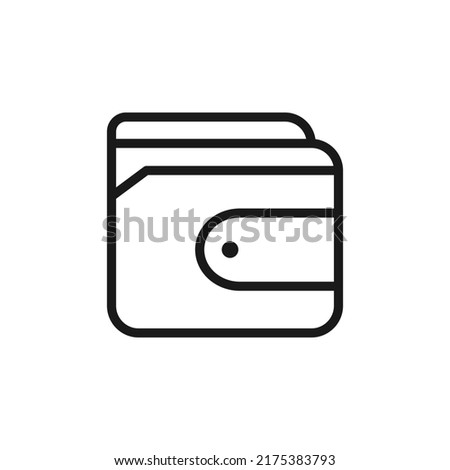 Wallet icon line style isolated on white background. Vector illustration