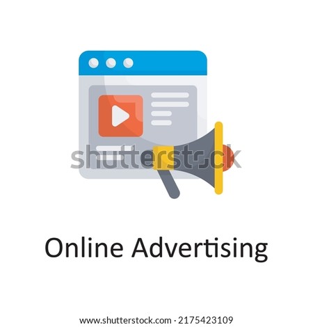 Online Advertising vector Flat Icon Design illustration. Project Managements Symbol on White background EPS 10 File
