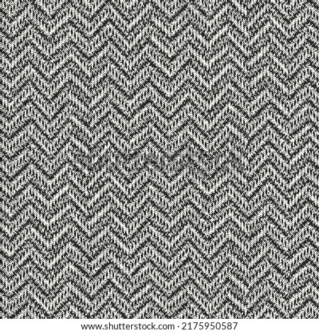 Monochrome Knitted Textured Chevron Pattern