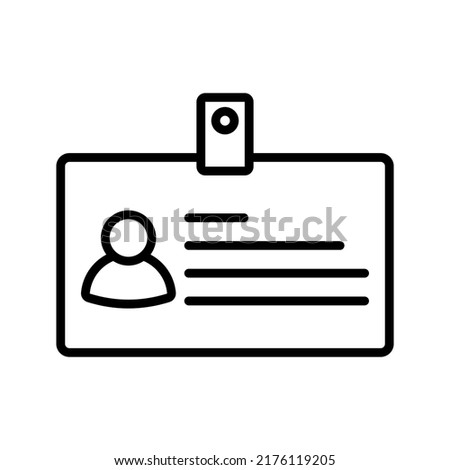 ID card icon. Identification card sign. vector illustration