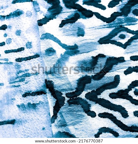 Ikat Mandala. Blue Watercolor Rhombus Pattern. Sky Ethnic Ikat Pattern. Blue Shibori Dye. Boho Fabric. Aquamarine Watercolour Bohemian Print.