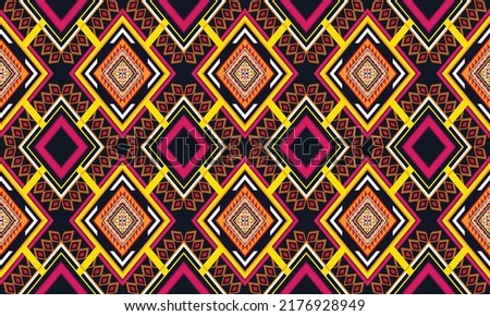 Ikat ethnic geometric pattern design.