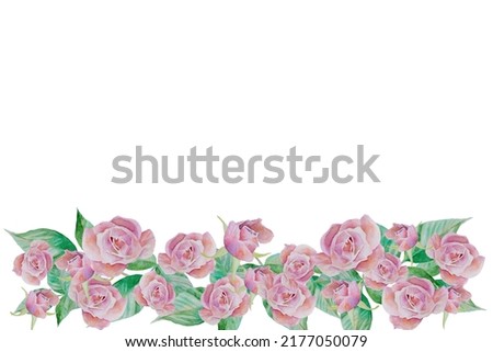 Beautiful hand painted watercolor rose card