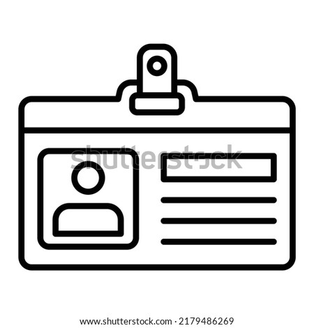 Id Card vector icon. Can be used for printing, mobile and web applications.