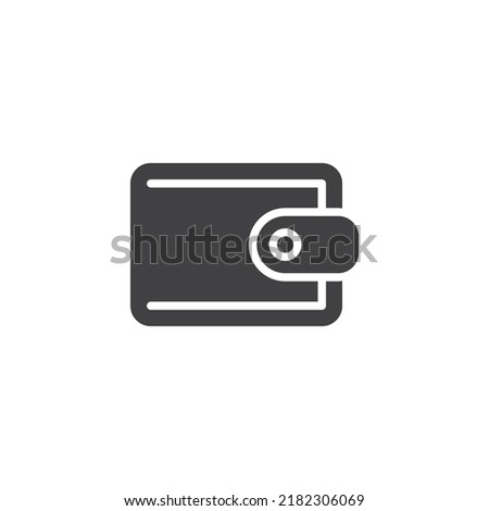 Money wallet vector icon. filled flat sign for mobile concept and web design. Wallet glyph icon. Symbol, logo illustration. Vector graphics