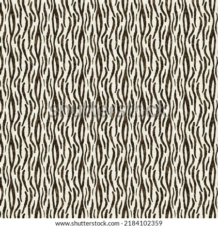 Cute safari tiger print fur wild animal pattern for babies room decor. Seamless furry green textured gender neutral print design. 