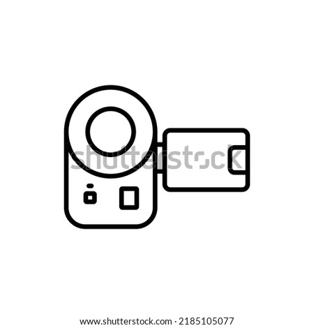Video camera icon. Icon related to electronic, technology. line icon style. Simple design editable