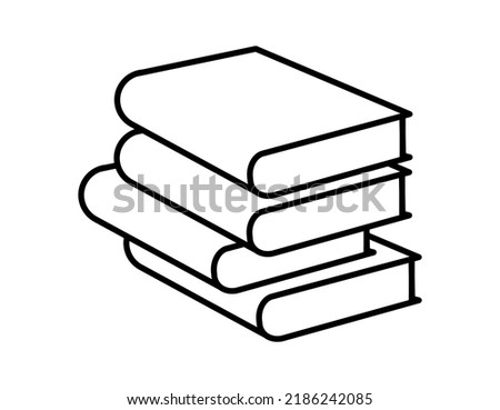 Vector illustration of the book.　Textbook. Reference books.