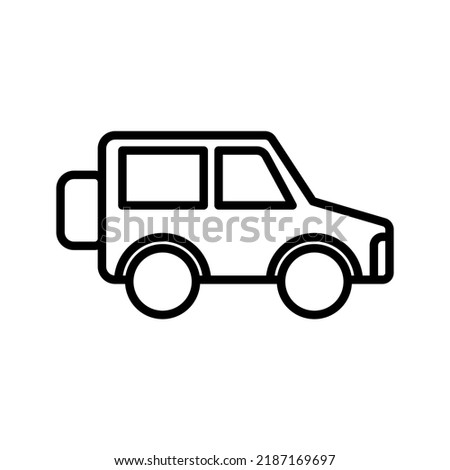 car symbol, van with spare wheel icon vector 
