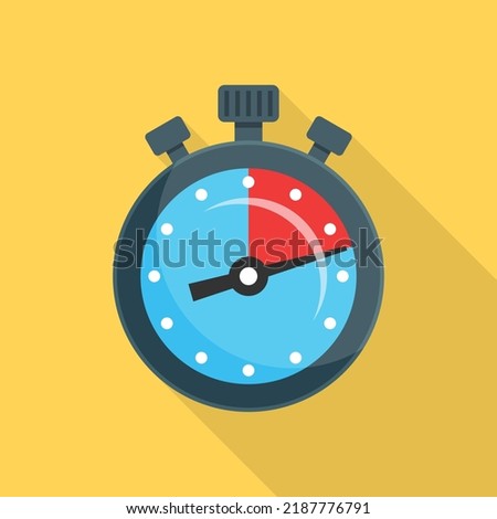 Stopwatch icon illustration in flat style. Timer vector illustration on isolated background. Time alarm sign business concept.