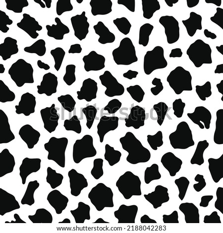 Black and white giraffe skin seamless pattern. Monochrome leather wallpaper. Perfect for fashion design, fabric, textile, wrapping and background.