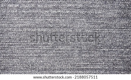 Closeup Black and White Denim Texture Pattern for Backgrounds or Overlay