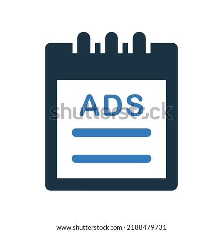 Ad, advertising, banner icon. Simple editable vector graphics.