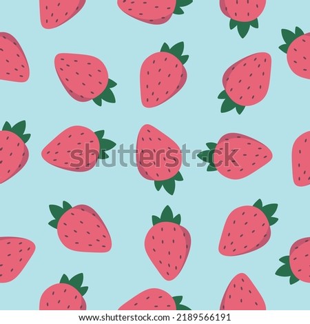berries vector strawberry seamless pattern.
