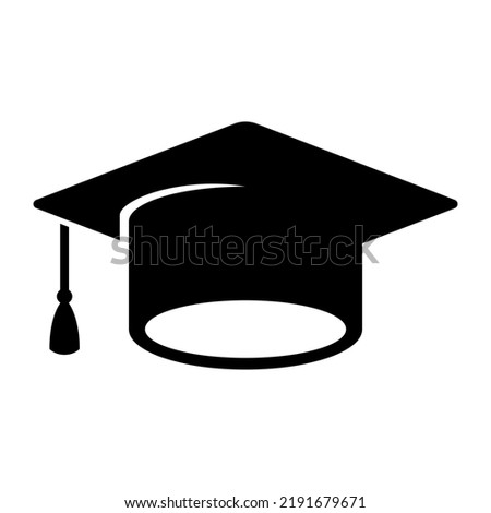 Graduation or graduate icon. Students cap, education vector illustration