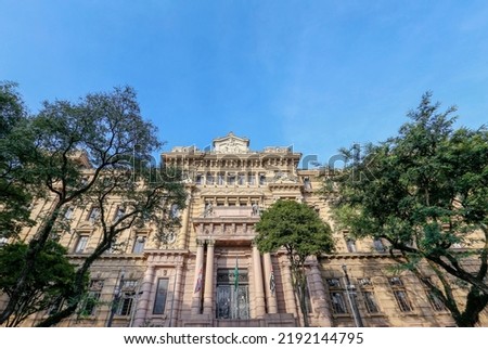 Ancient building Palace of Justice, headquarter of the Court of Justice of the Sao Paulo state. Brazil
