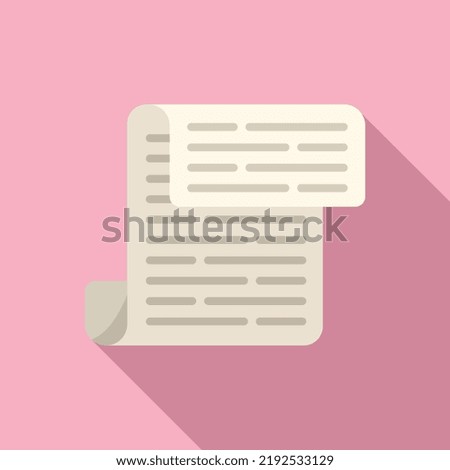 Folded newspaper icon flat vector. Web page. Event media