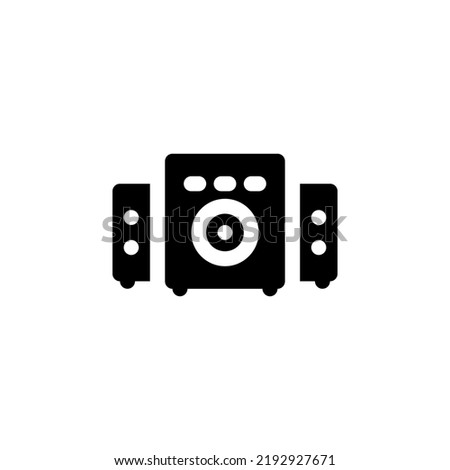 speaker vector icon. computer component icon solid style. perfect use for logo, presentation, website, and more. simple modern icon design solid style